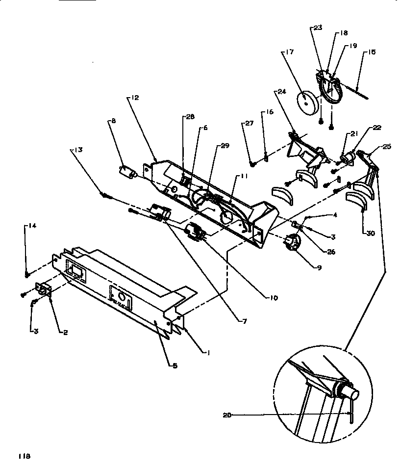 Amana SSD522NBL-P1181001WL ice & water cavity diagram