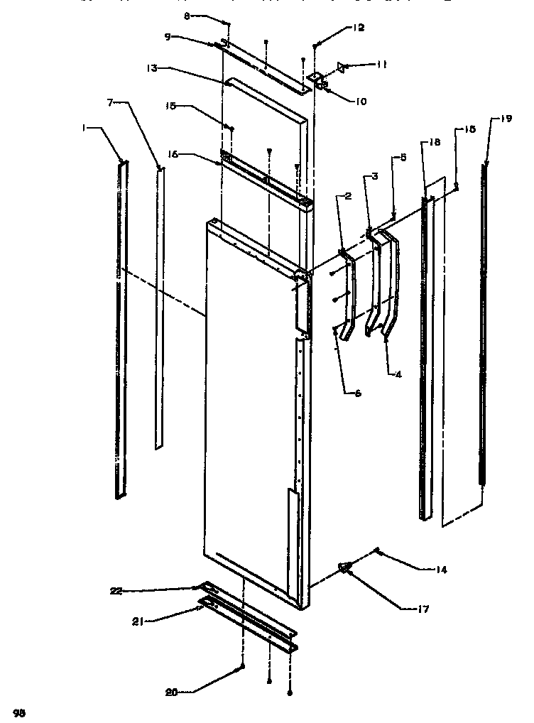 Amana SXD520NW-P1181101WW handle & trim ref door diagram