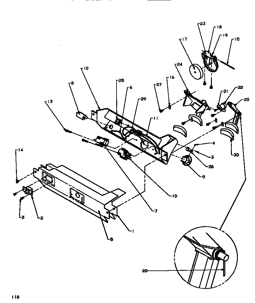 Amana SXD520NW-P1181101WW ice & water cavity diagram