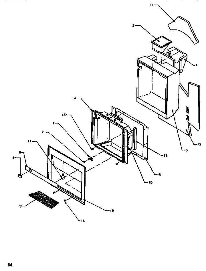 Amana SSD522SBL-P1184701WL ice & water cavity diagram