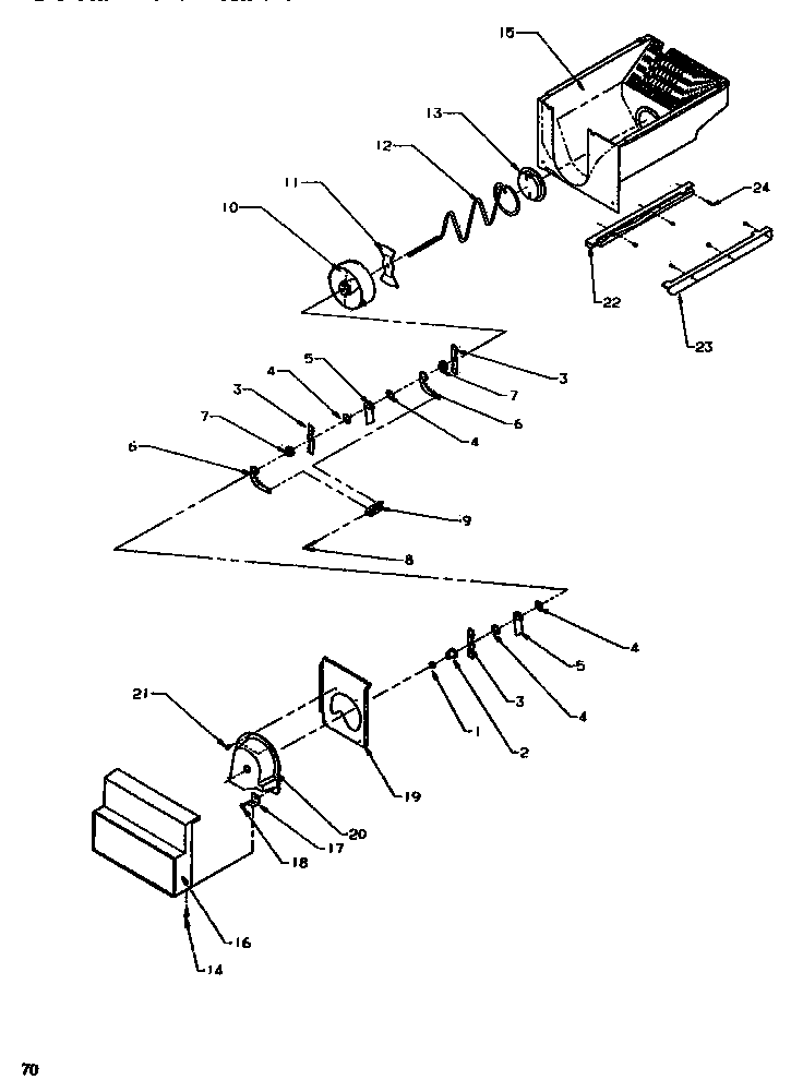 Amana SSD522SBL-P1184701WL crushed ice bucket diagram