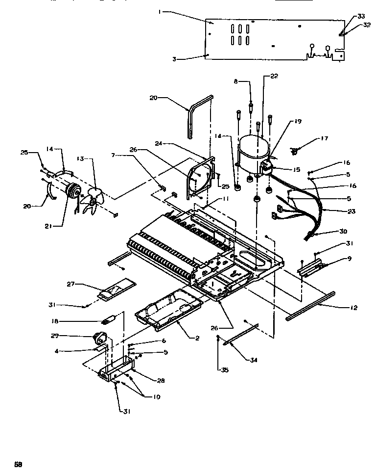 Amana SRD520SW-P1186301WW machine compartment diagram