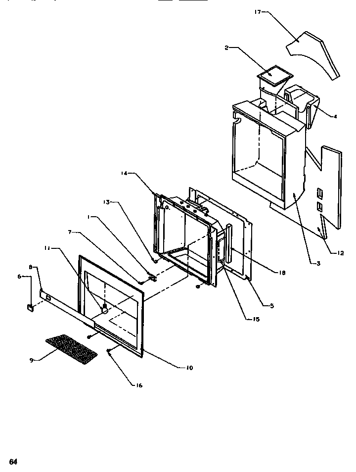 Amana SRD520SW-P1186301WW ice & water cavity diagram