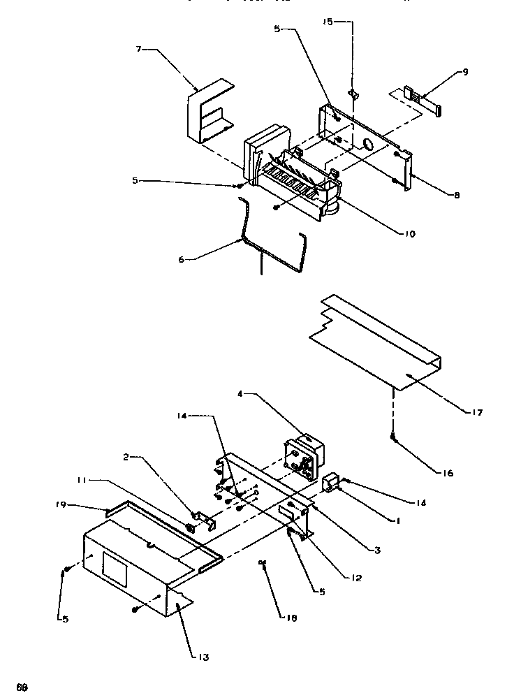 Amana SRD520SW-P1186301WW icemaker diagram