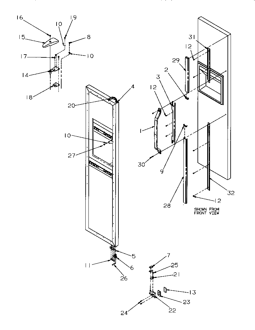 Amana SGD521SBL-P1197101WL freezer door diagram
