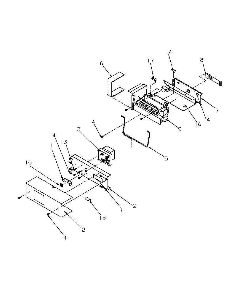 Amana SGD521SBL-P1197101WL ice maker diagram