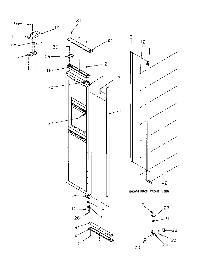 Amana SBD20S4L-P1190001WL freezer door diagram
