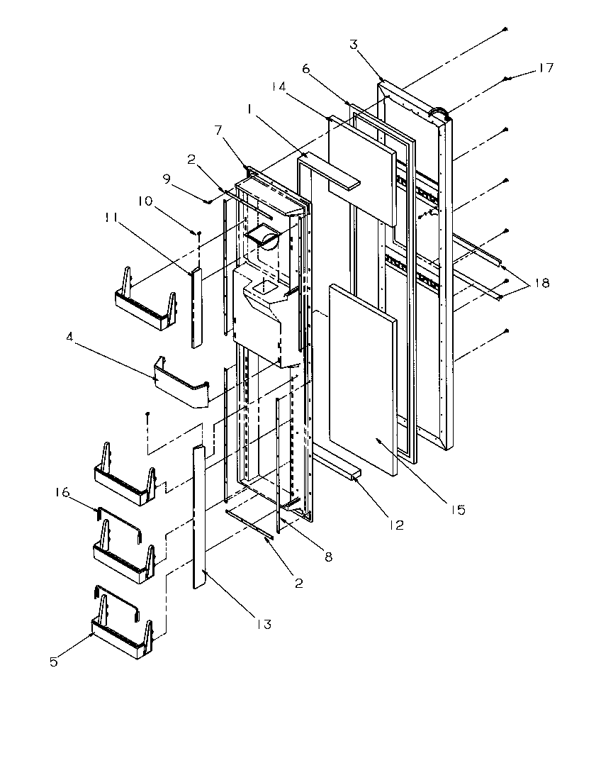 Amana SBD20S4L-P1190001WL freezer door diagram