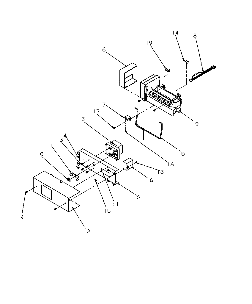Amana SBD20S4L-P1190001WL ice maker diagram