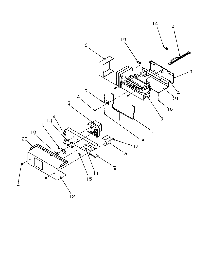 Amana SRDE528SW-P1184901WW ice maker diagram