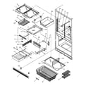 Amana BR22S6W-P1196703WW refrigerator/freezer shelving diagram