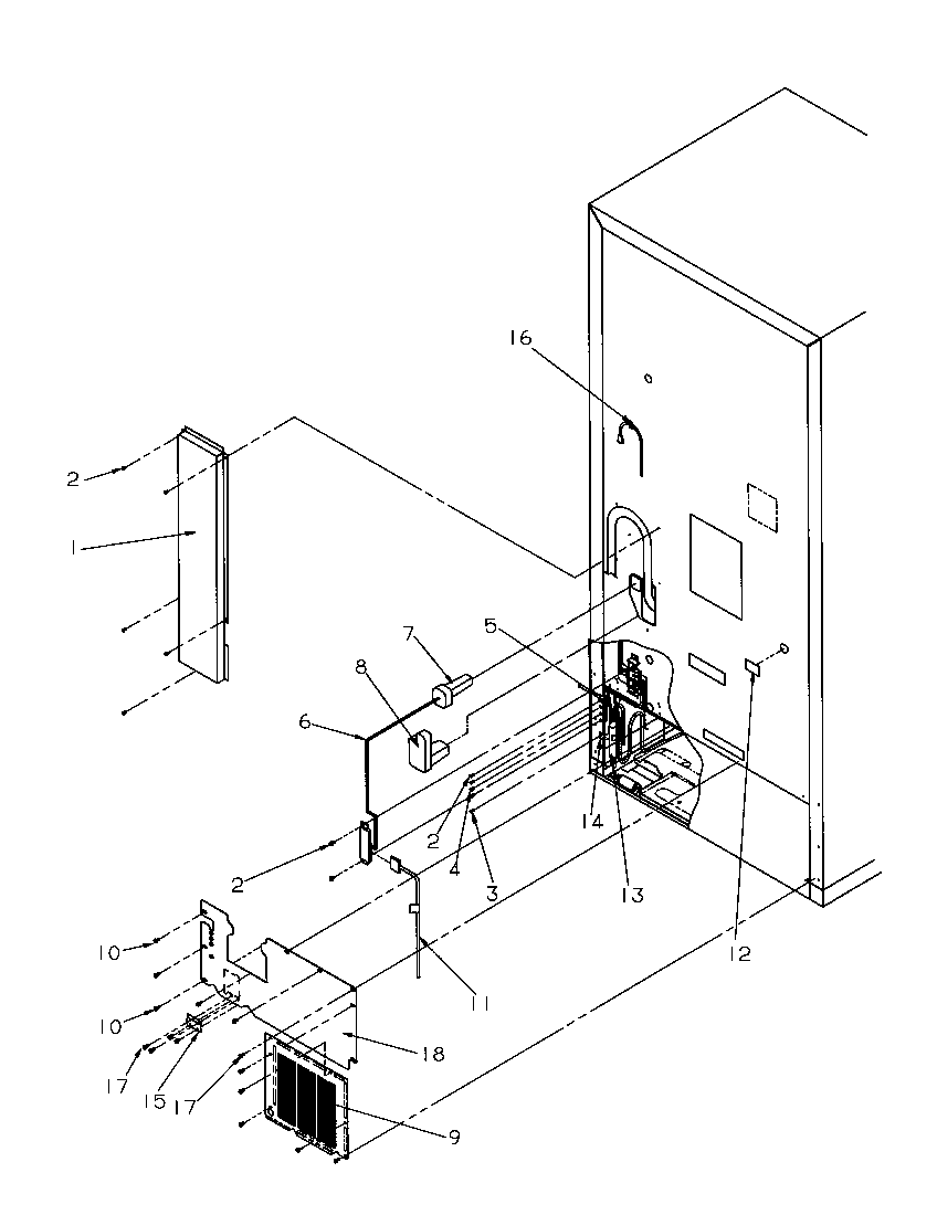 Amana BR22S6W-P1196703WW cabinet back diagram