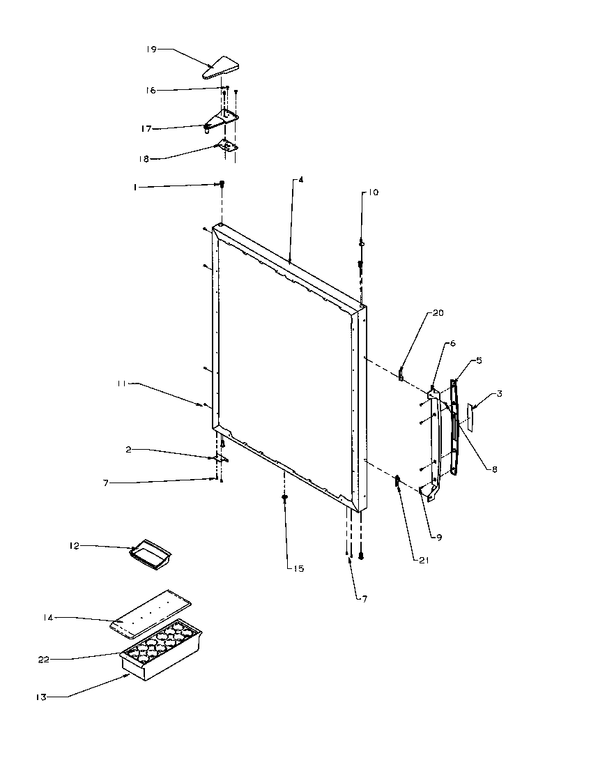 Amana BX20S5W-P1196502WW refrigerator outer door diagram