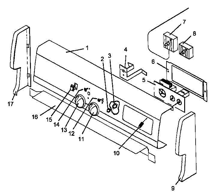 Amana AGS751W-P1142634NW backguard-see note for specific models covered (ags751l/p1142634nl) (ags751w/p1142634nw) diagram