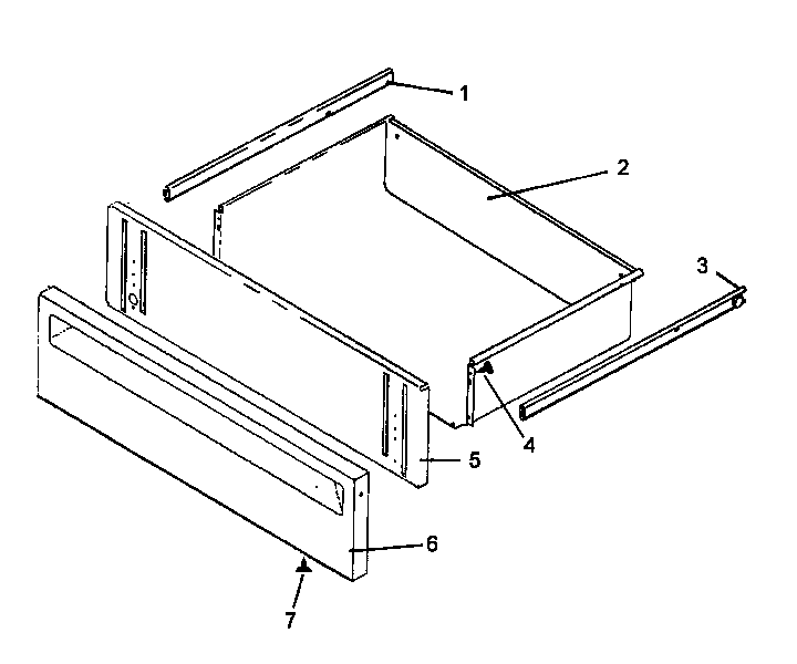 Amana AGS751W-P1142634NW storage drawer assembly diagram