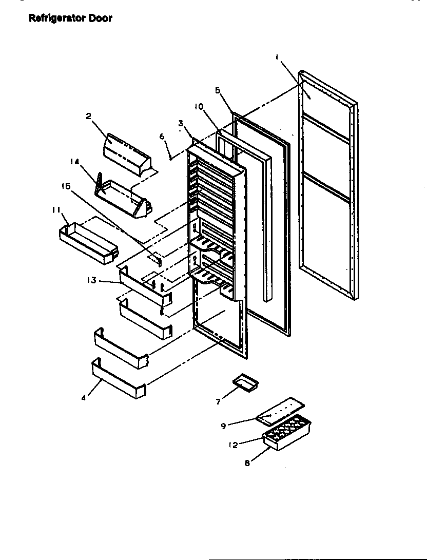 Amana SX25SE-P1190206WE refrigerator door diagram