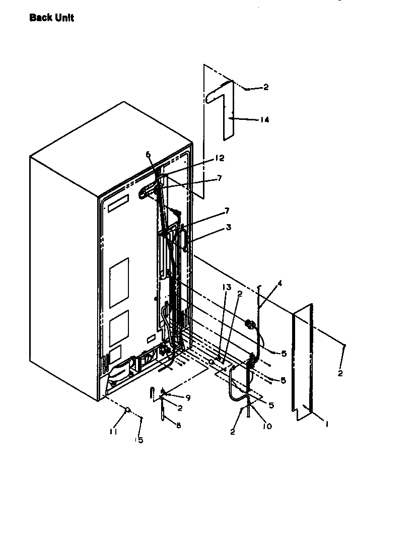 Amana SX25SE-P1190206WE back unit diagram
