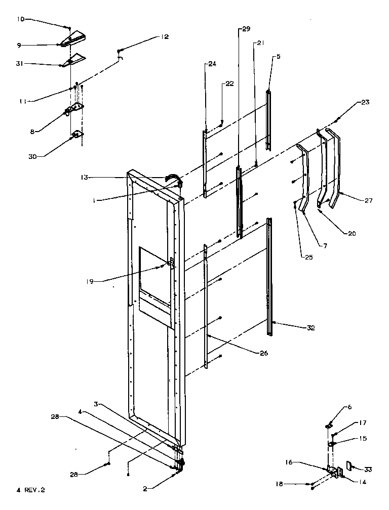 Amana P1183101W-SRDE520SW freezer shelving diagram