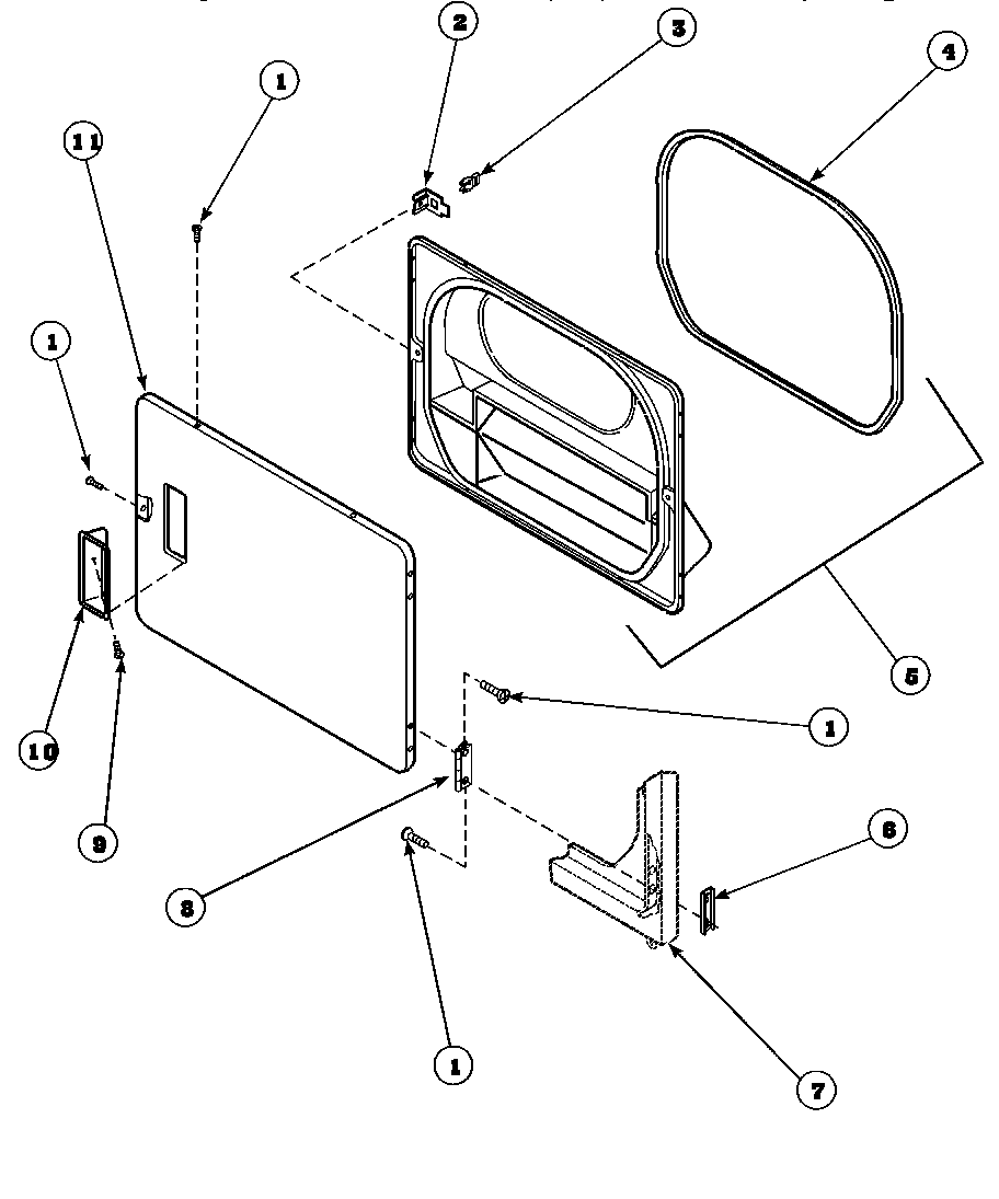 Speed Queen AEM677L2/PAEM677L2 loading door diagram