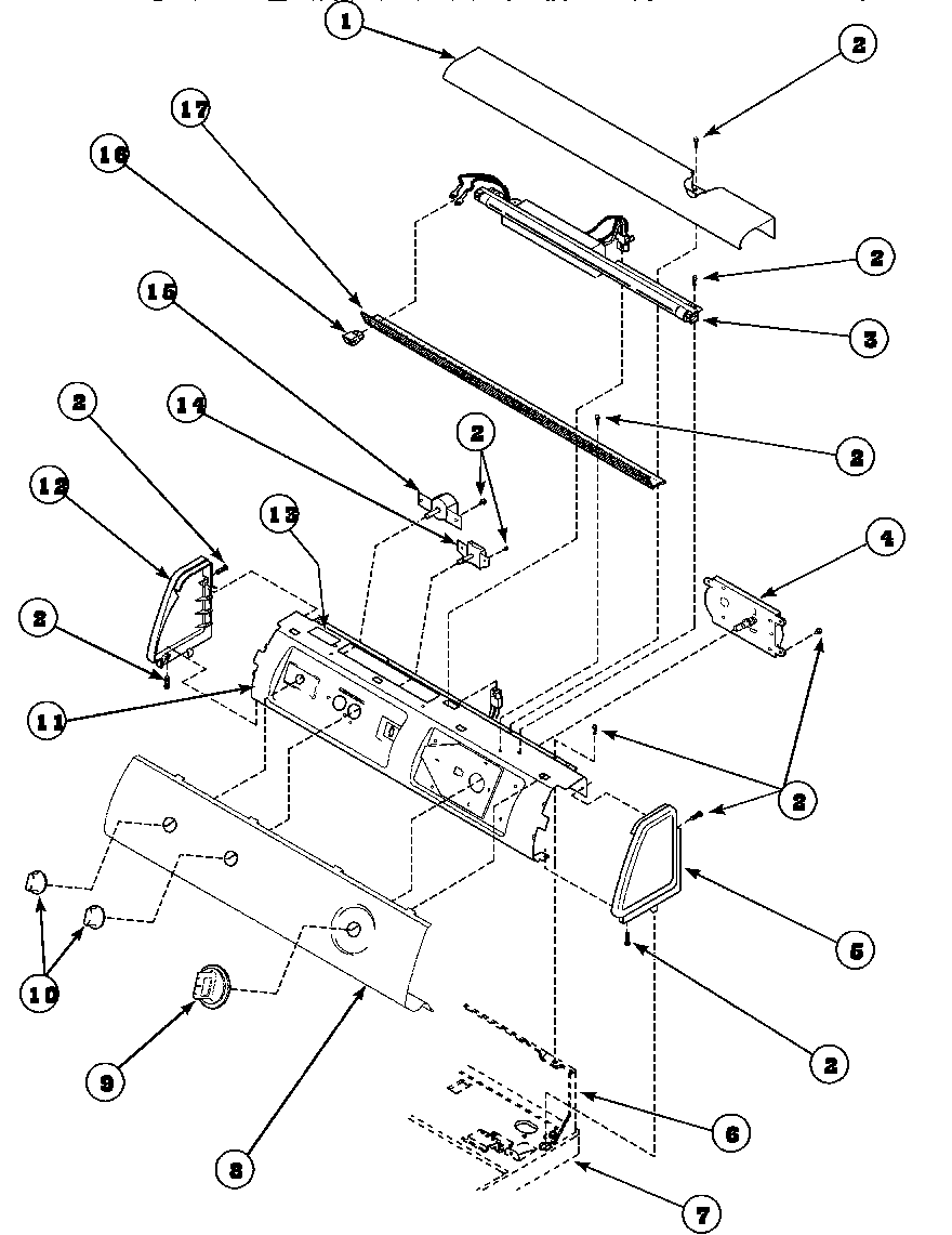 Amana LG4209L2-PLG4209L2 graphic panel, control hood and controls (lg4209l2/plg4209l2) (lg4209w2/plg4209w2) diagram