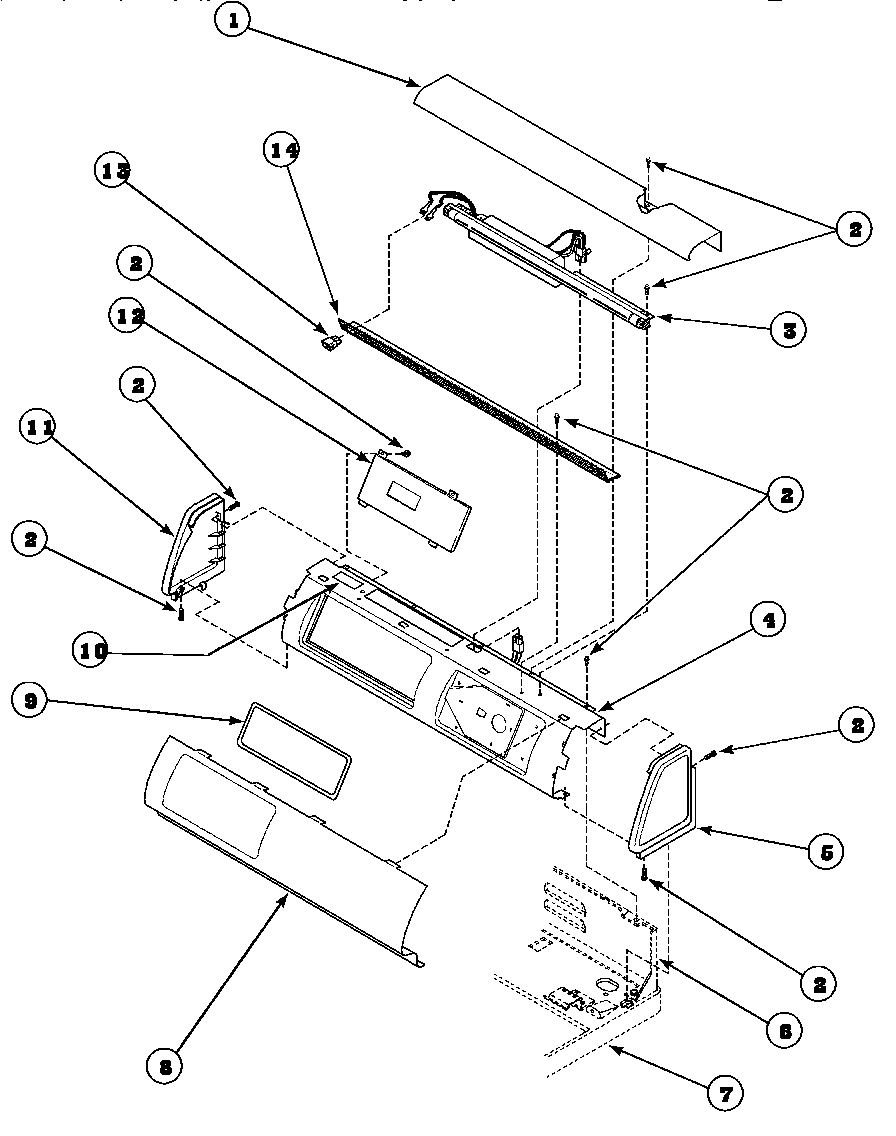 Amana LG4209L2-PLG4209L2 graphic panel, control hood and controls (lg4209l2/plg4209l2) (lg4209w2/plg4209w2) diagram