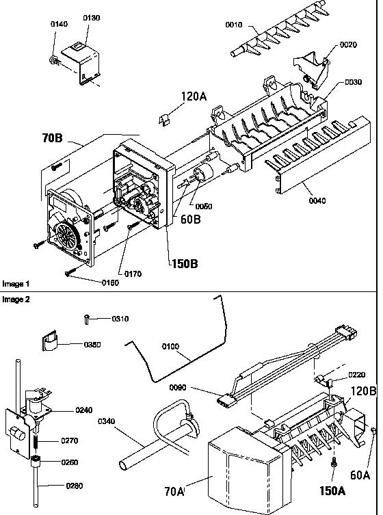 Amana BRF20TLW-P1199201WL ice maker assembly and parts (brf20tlw/p1199201wl) diagram