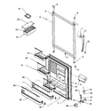 Amana TH21S3W-P1195604WW refrigerator door assembly diagram