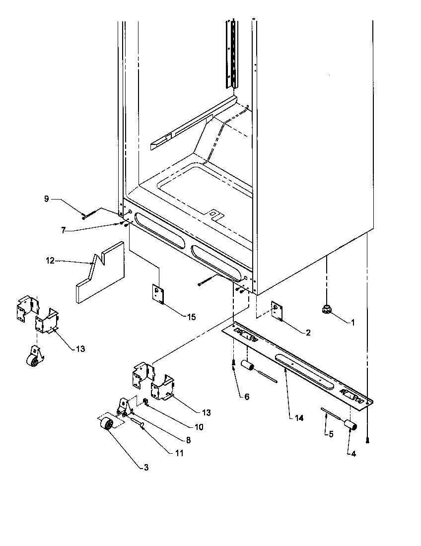 Amana TH21S3L-P1195608WL cabinet bottom diagram