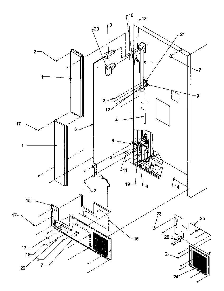 Amana TH21S3L-P1195608WL cabinet back diagram