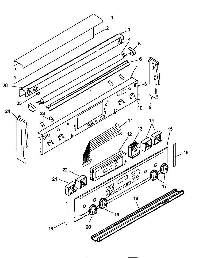 Amana ARHC7700LL/P1142683NLL backguard assembly diagram