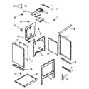 Amana ART6100E/P1142639NE main top and oven assembly diagram