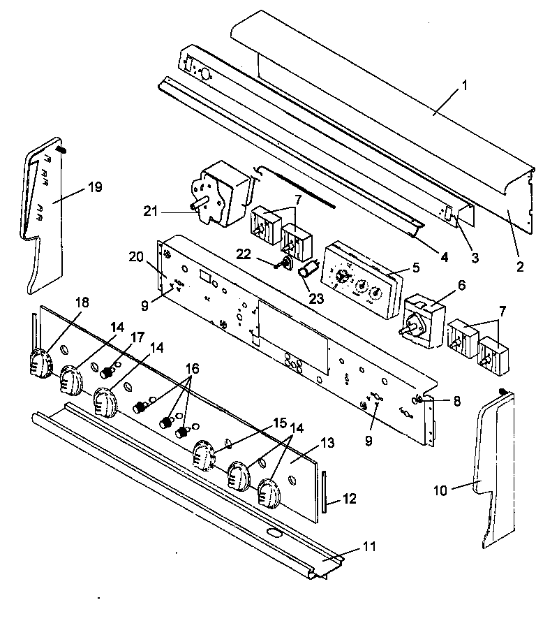 Amana ART6100WW/P1143404NWW backguard parts diagram