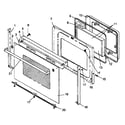 Amana ART6100E/P1142639NE oven door assembly diagram