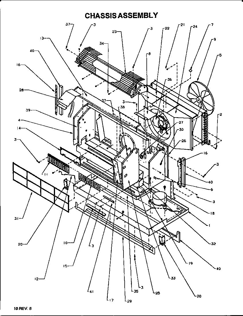 Amana PTC15300JT/P1169438R chassis assembly diagram