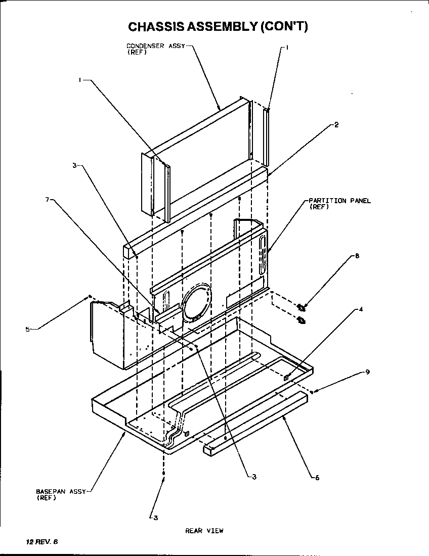 Amana PTC15300JT/P1169438R chassis assembly (cont.) diagram