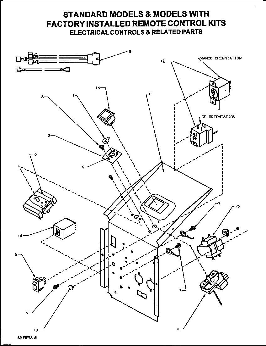 Amana PTC15300JT/P1169438R electrical controls amd parts diagram