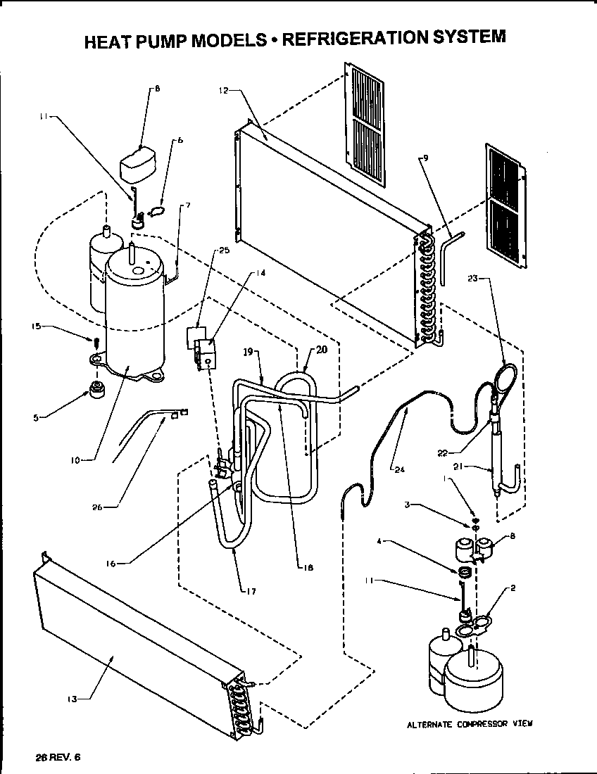 Amana PTC15300JT/P1169438R refrigeration system (heat pump models) (ptc07300jt/p1169435r) (pth09325kf/p1169441r) (pth09335kf/p1169442r) (pth09435jd/p1169434r) diagram