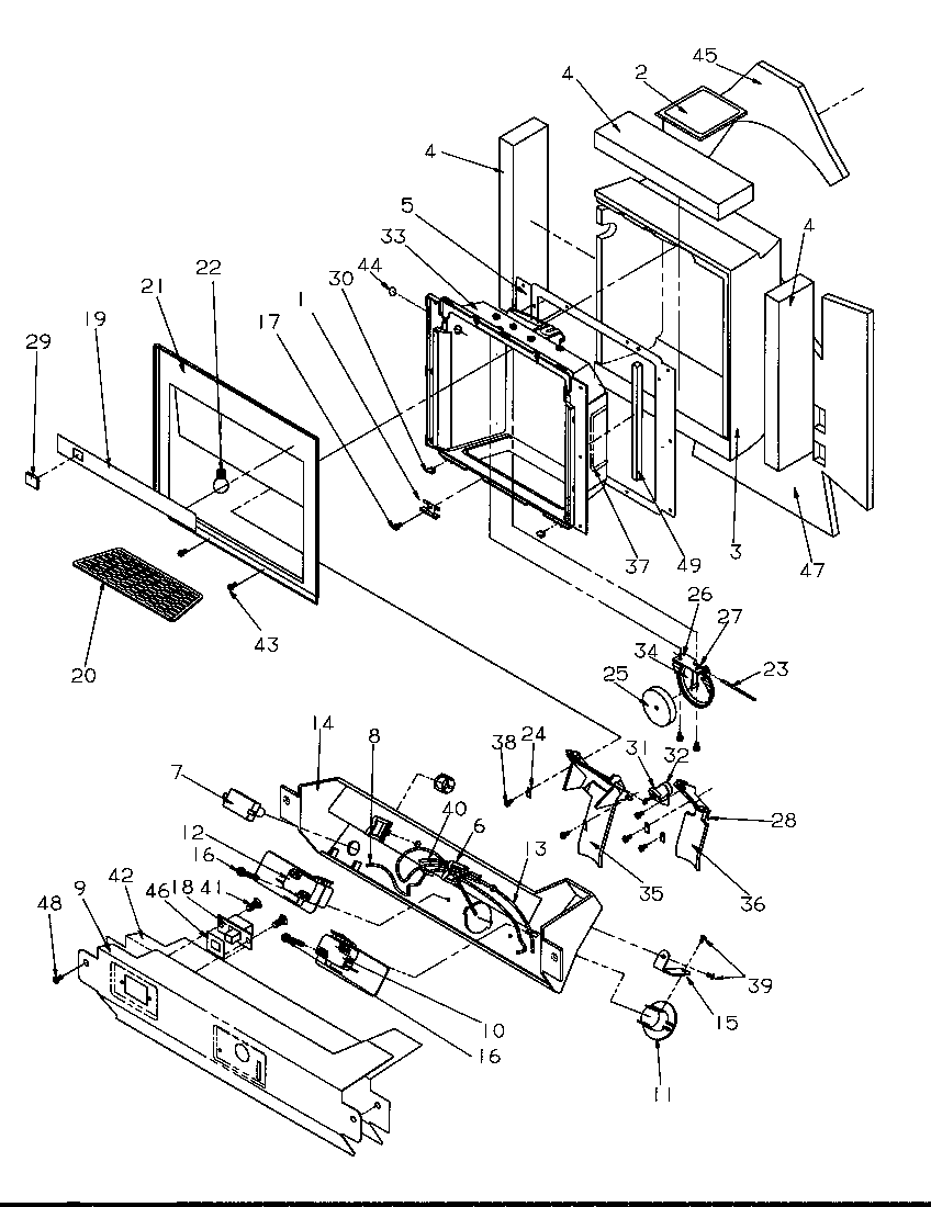 Amana SRDE327S3L-P1184903W ice and water cavity diagram