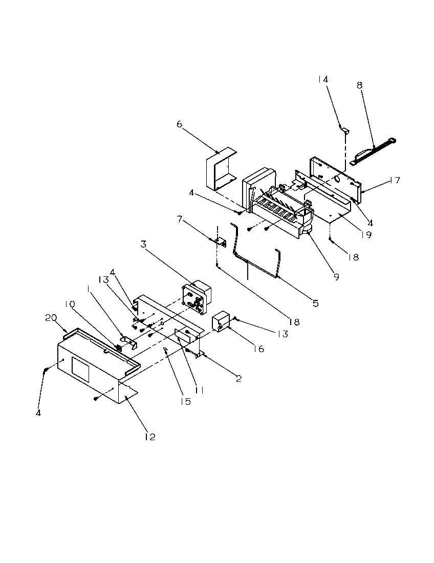 Amana SRDE327S3L-P1184903W ice maker diagram