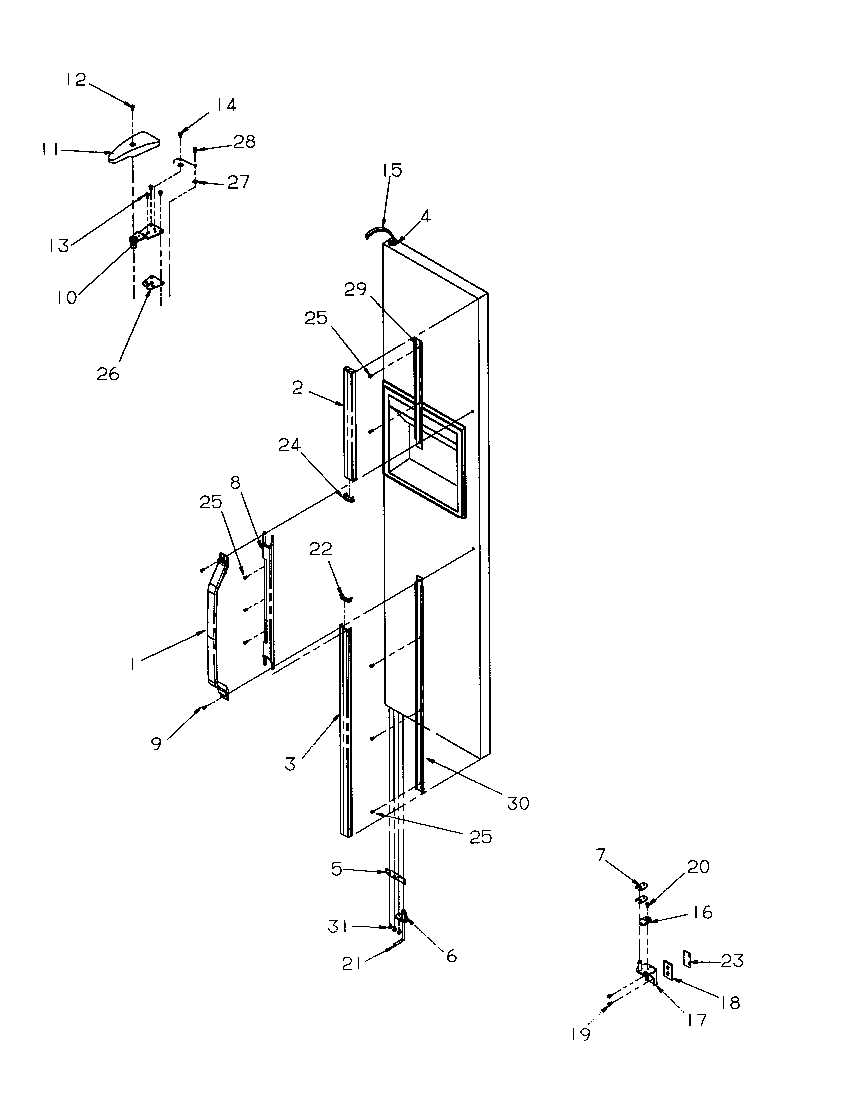 Amana SRD325S5L-P1199401WL freezer door diagram