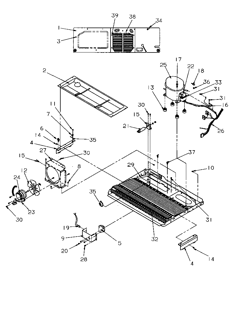 Amana SRD325S5L-P1199401WL machine compartment diagram