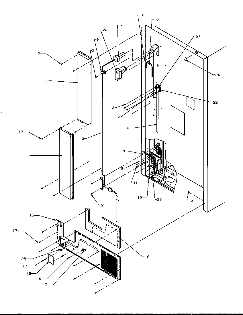 Amana TR22S4-P1196201WE cabinet back diagram