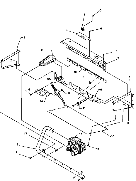 Amana GUX090X50B/P1207805F manifold assembly diagram