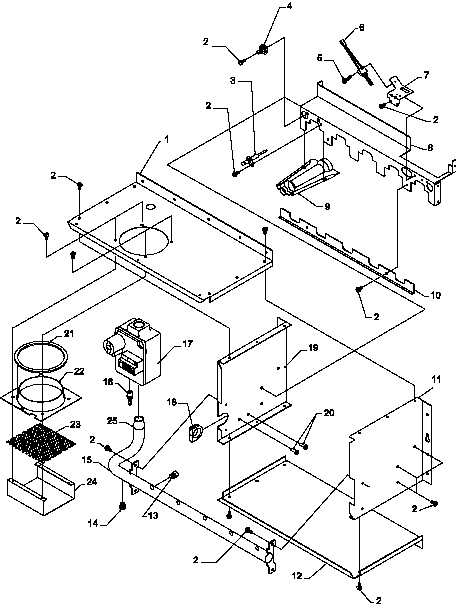 Amana GUD045X30B/P1208001F manifold assembly diagram