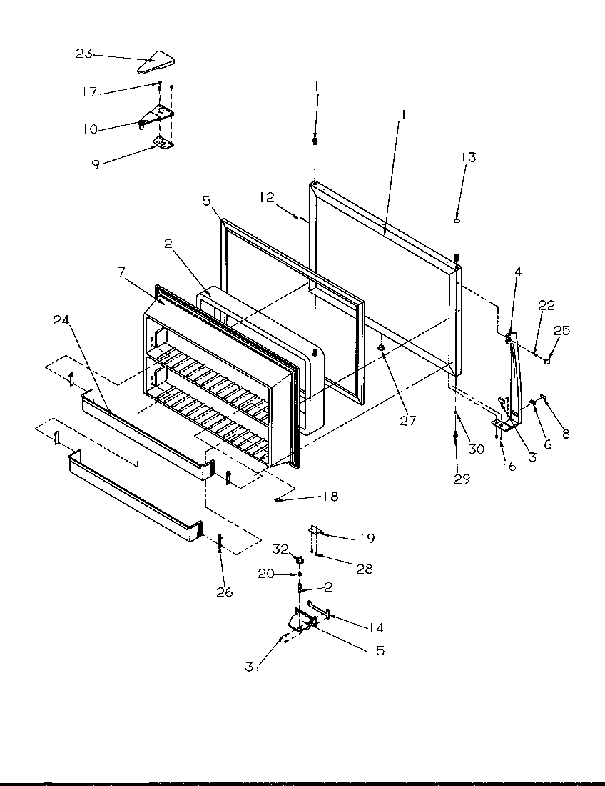 Amana TA18S2L-P1194503WL freezer door diagram