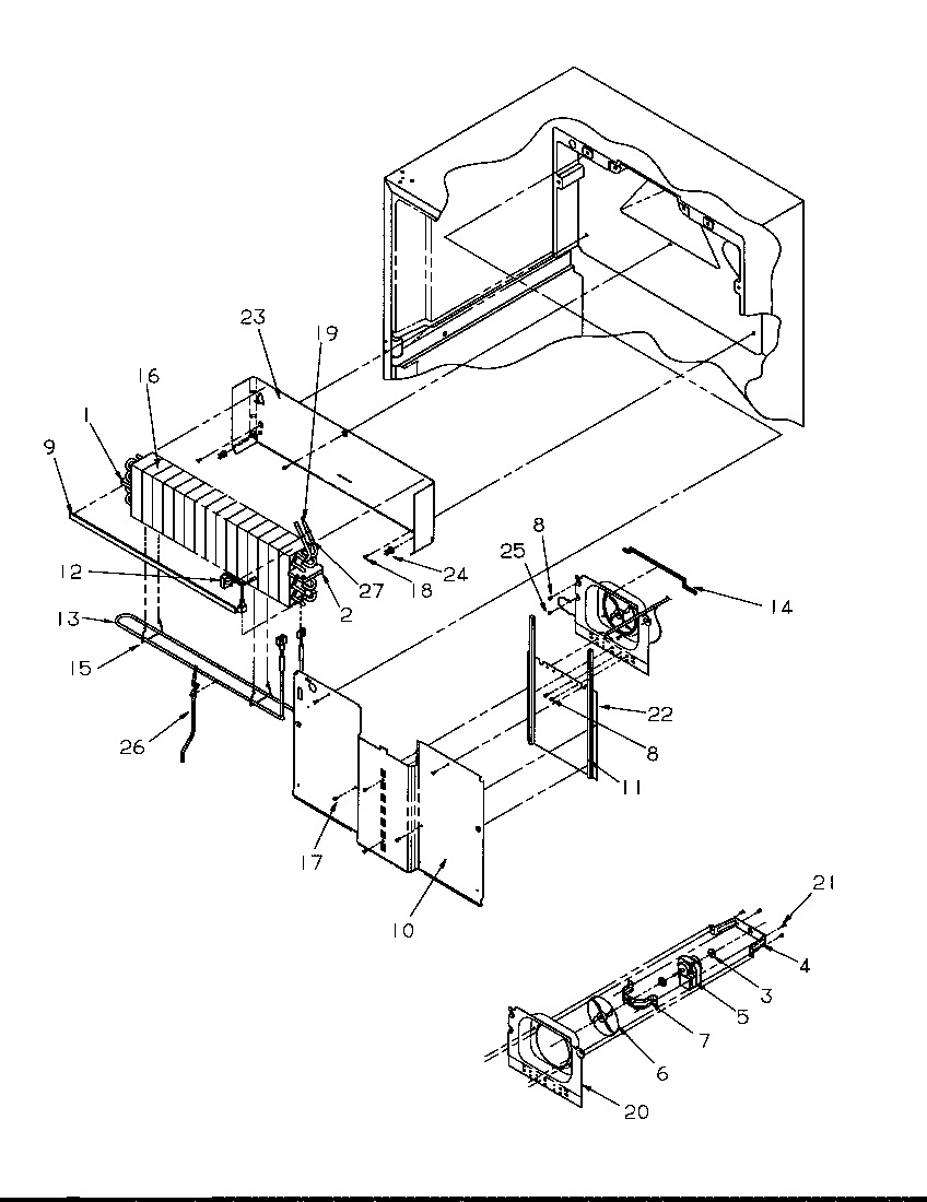 Amana TA18S2L-P1194503WL evaporator diagram