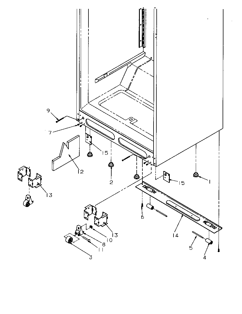 Amana TA18S2L-P1194503WL cabinet bottom diagram