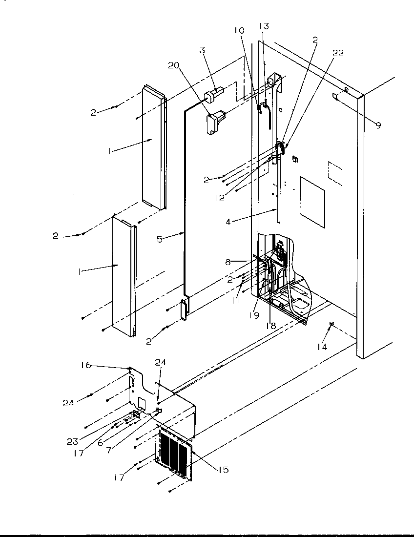 Amana TA18S2L-P1194503WL cabinet back diagram