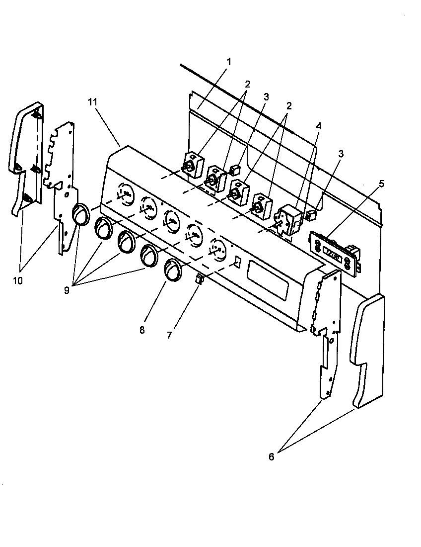 Amana ARR5200W-P1142688NW backguard assembly diagram
