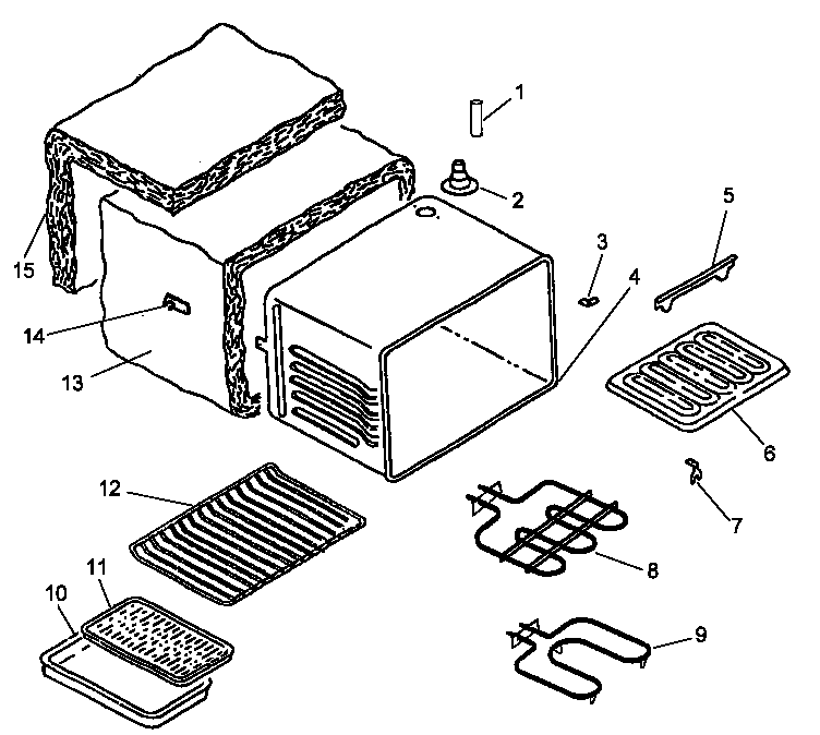 Amana ARR630WW/P1143403NWW cavity assembly diagram